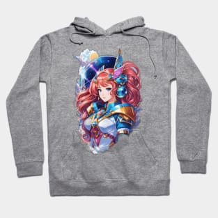 Cosmic Constellations: Ethereal AI Anime Character Art in Orion Hoodie